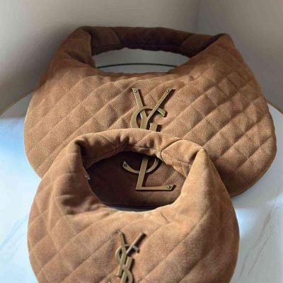 Saint Laurent Icarino Quilted Suede Bag