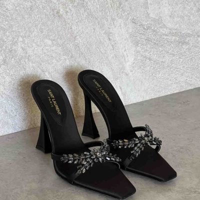 Saint Laurent Liz 110 Black Sandals