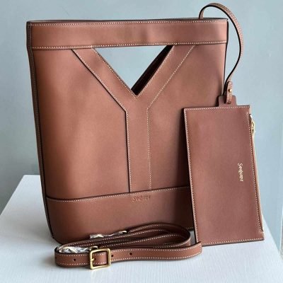 Saint Laurent Y Small Bucket Bag in brown