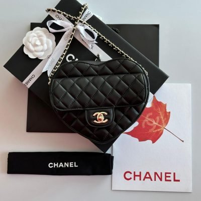 chanel heart bag​ black