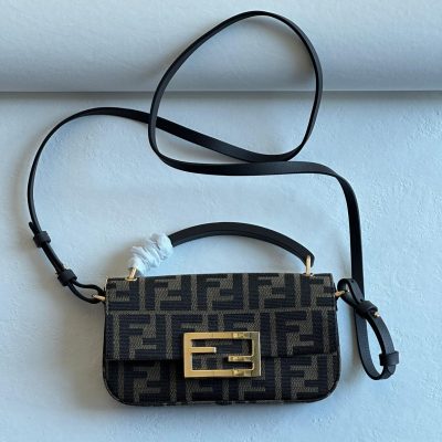 Fendi Baguette FF Fabric Mini Bags Fendi Baguette FF Fabric Mini Bags