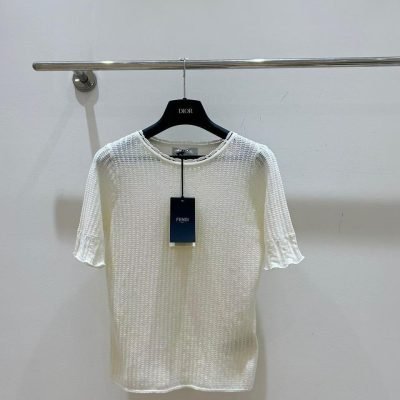 Fendi T-shirt Crochet knit Black