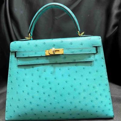 hermes ostrich sellier 25 hermes ostrich sellier 25 Vert Verone colour