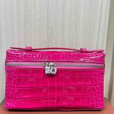 loro piana L19 crocodile pink