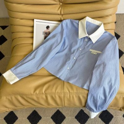 miu miu cropped shirt​