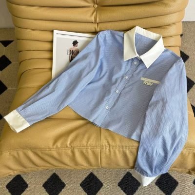 miu miu cropped shirt​