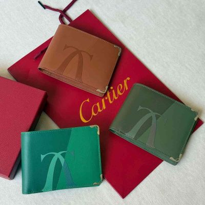 must de cartier xl logo bifold wallet