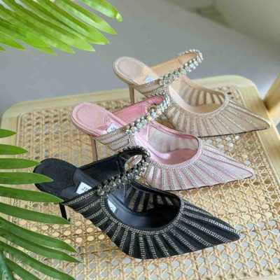 Jimmy choo bing 100 crystal mules