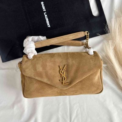 ysl calypso bag​ beige suede leather